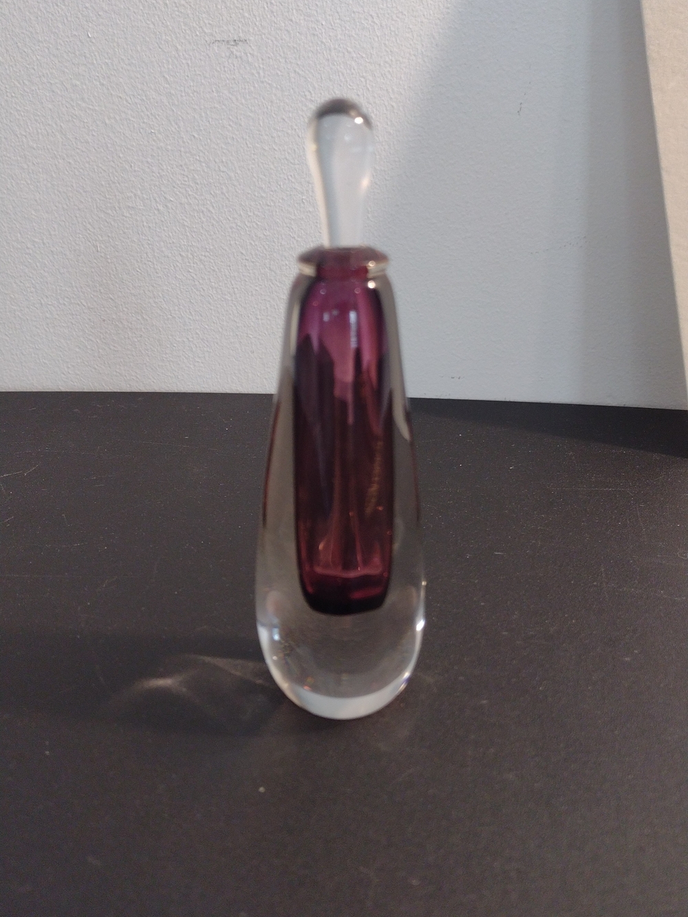 Handblown Glass Decorative Perfume Bottle- Purple